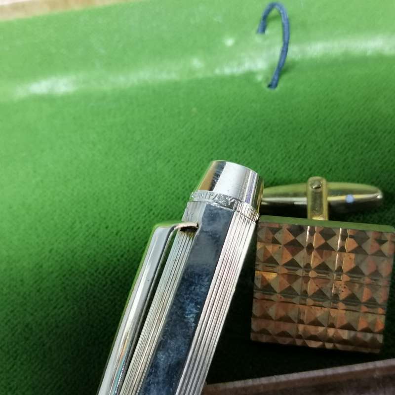 Original Vintage Italian Gold Plated Multi Pen, Cufflinks and Lighter Set!!!