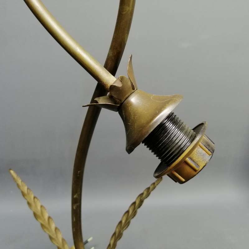 Original Highly Decorative Cast Brass Flower Lamp!!!