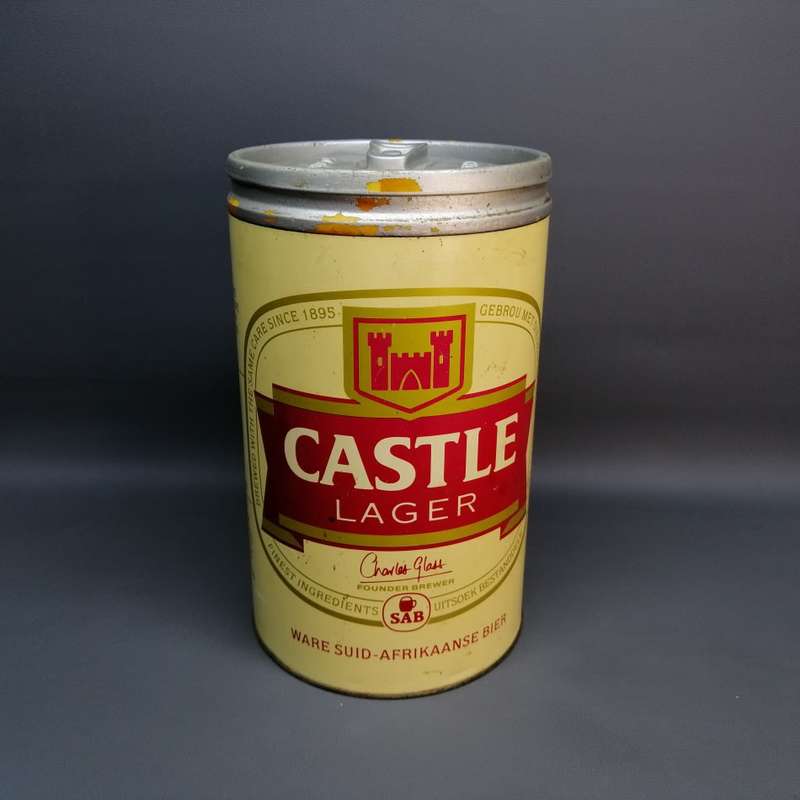 RARE!! Large Vintage Lithographed Tin Castle Lager Ice Bucket!!!