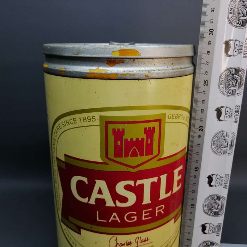 RARE!! Large Vintage Lithographed Tin Castle Lager Ice Bucket!!!