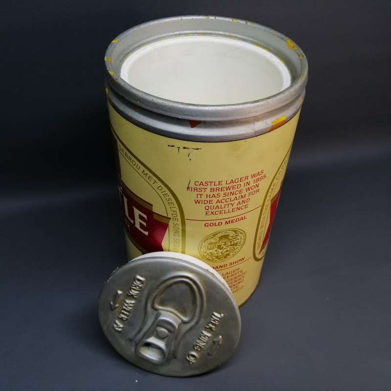 RARE!! Large Vintage Lithographed Tin Castle Lager Ice Bucket!!!