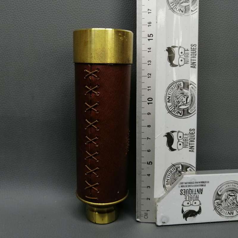 Vintage Brass and Leather Zeus Japan Telescope!!! (Working!!!)