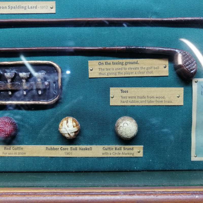 Large Hand Crafted Deep Wood Framed Behind Glass History Of Golf Montage!!!