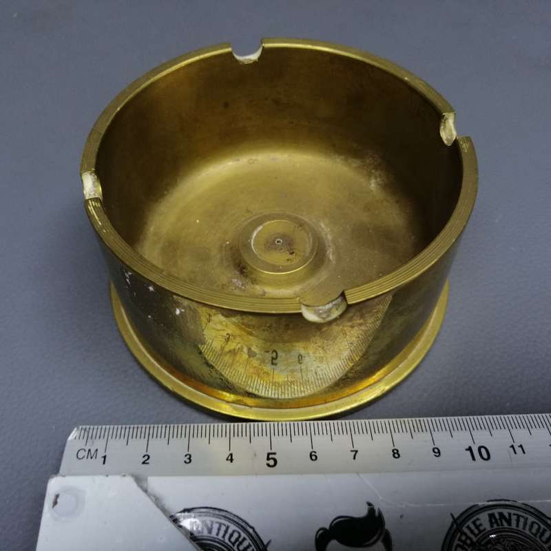 Original 1972 Solid Brass 90mm Casing Ashtray!!!