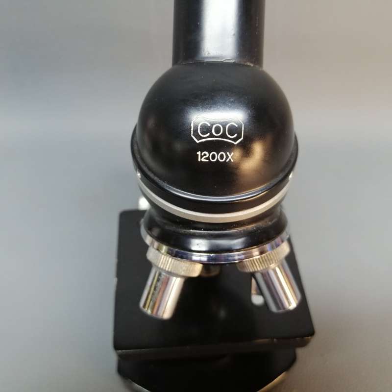 Vintage Cast Iron COC 1200X Microscope!!!