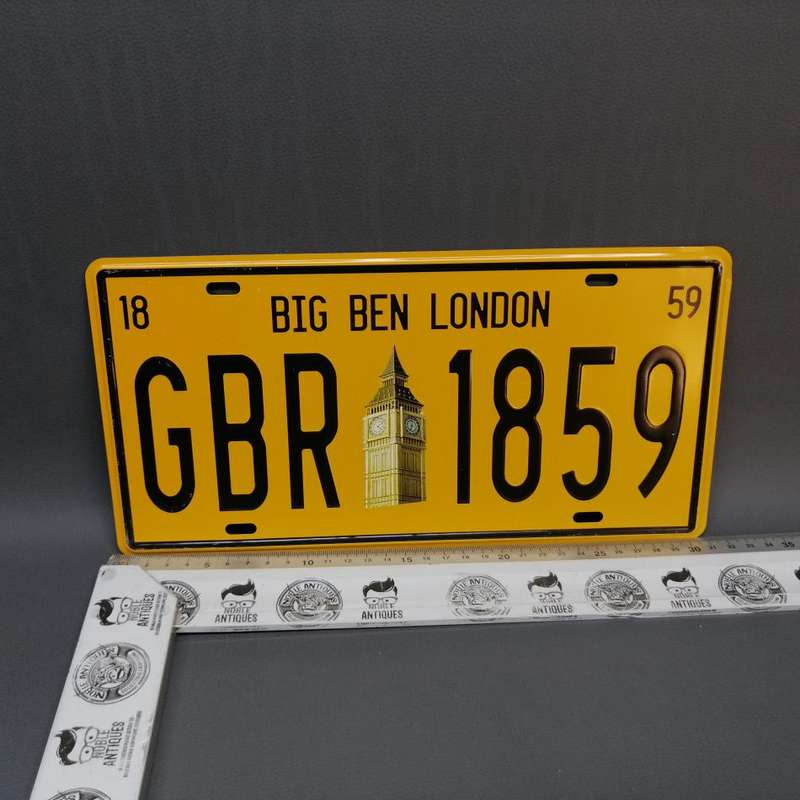 Original Big Ben London Embossed Metal Number-plate!!!