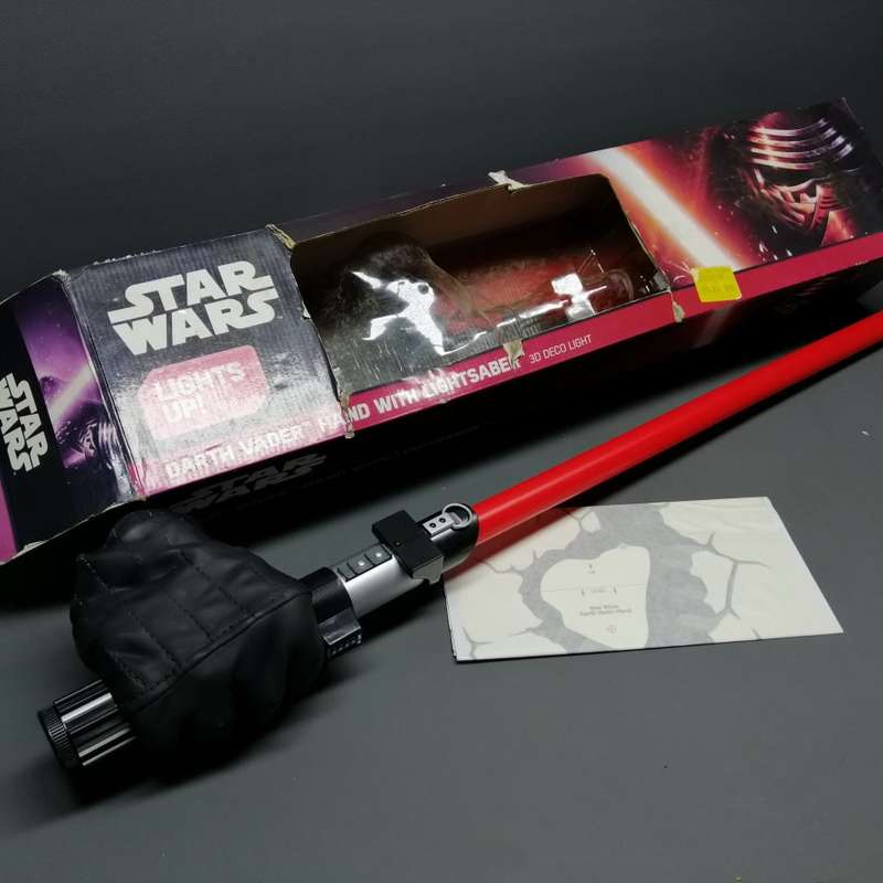 Original Wall Mounted Boxed Darth Vader 1:1 Scale Light Saber Lamp!!! (Not Tested)