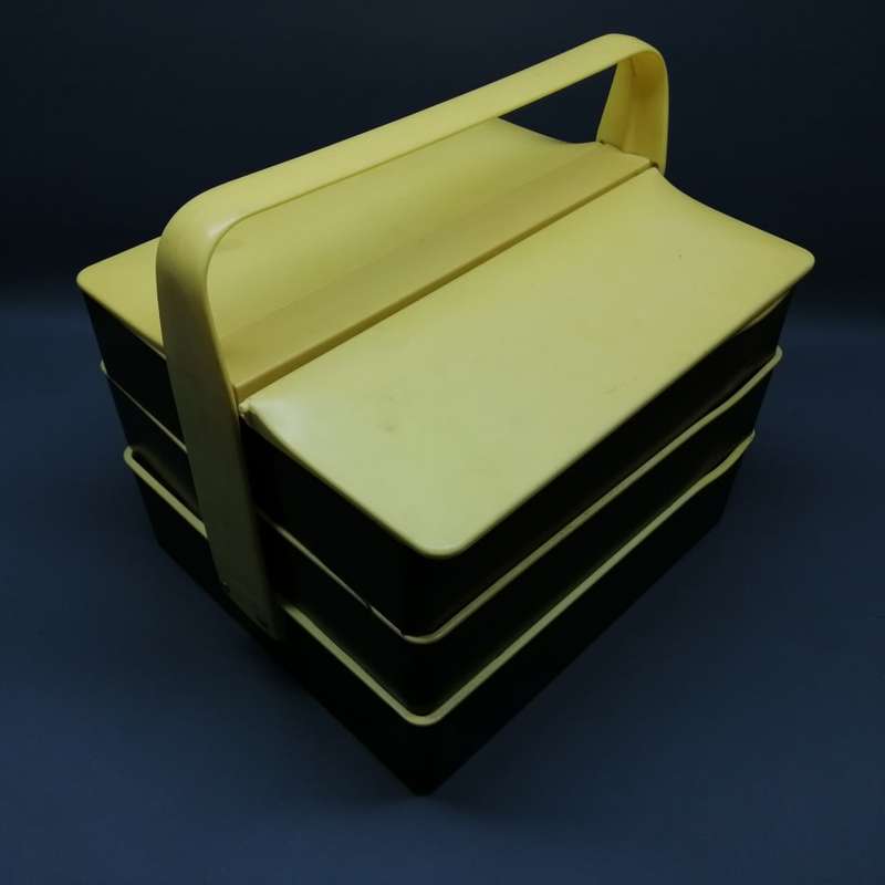 Large Vintage Multi Compartment Sewing Box With Content!!!