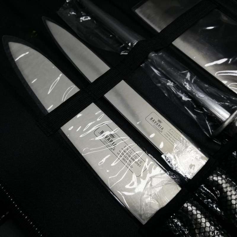 Original Ottinger Bavaria Chefs Roll Out Knife Case With Knives!!!