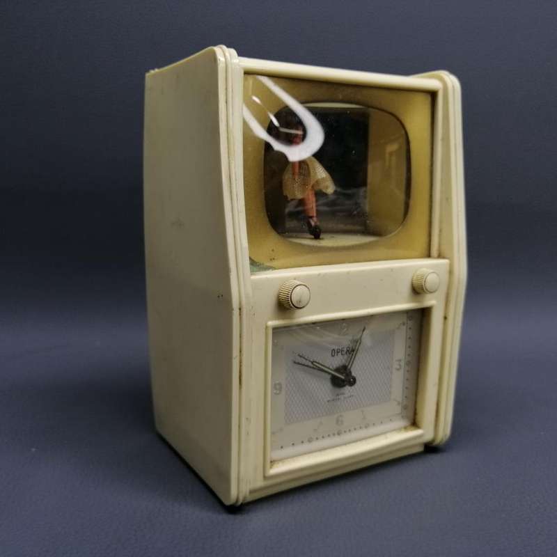 RARE!!! Original Vintage German Dancing Ballerina Music Box Alarm Clock - Working!!!