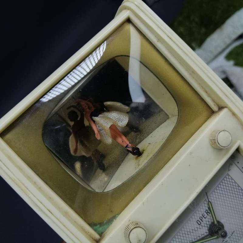 RARE!!! Original Vintage German Dancing Ballerina Music Box Alarm Clock - Working!!!