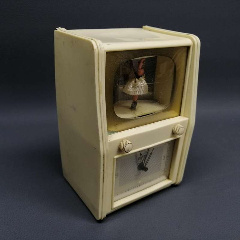 RARE!!! Original Vintage German Dancing Ballerina Music Box Alarm Clock - Working!!!