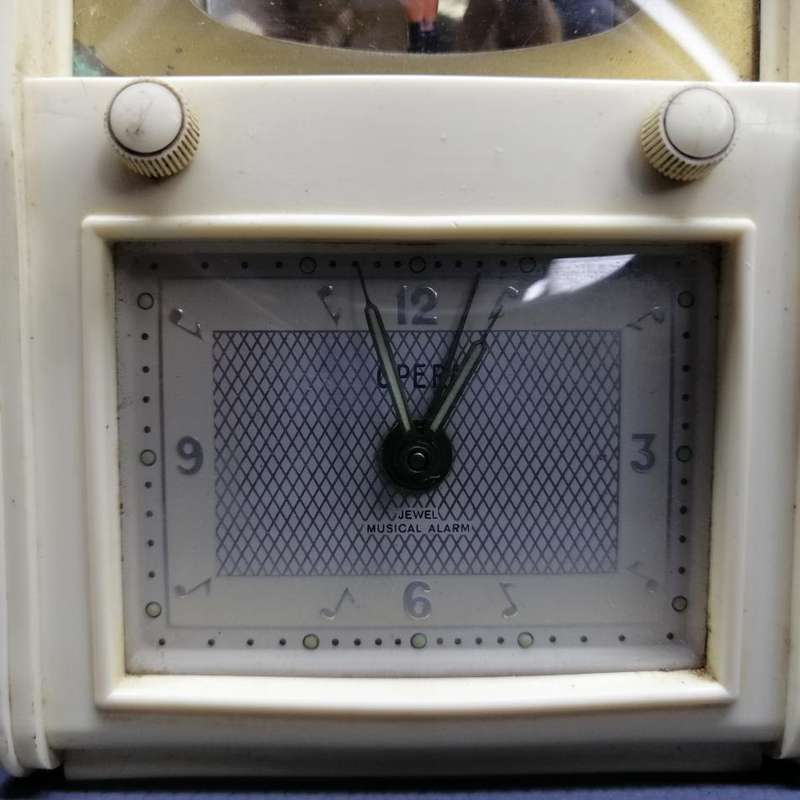 RARE!!! Original Vintage German Dancing Ballerina Music Box Alarm Clock - Working!!!