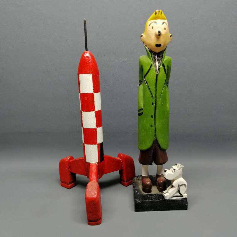 Large Tin Tin Wood Toy Collection!!!