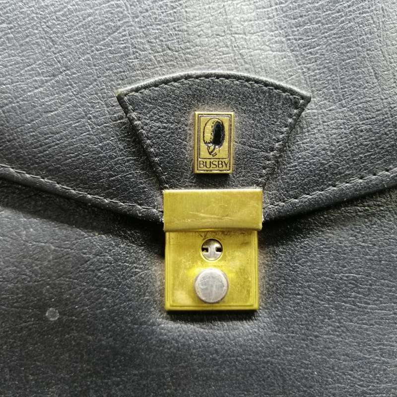 Original Genuine Leather Busby Briefcase Document Carrier Folder!!!