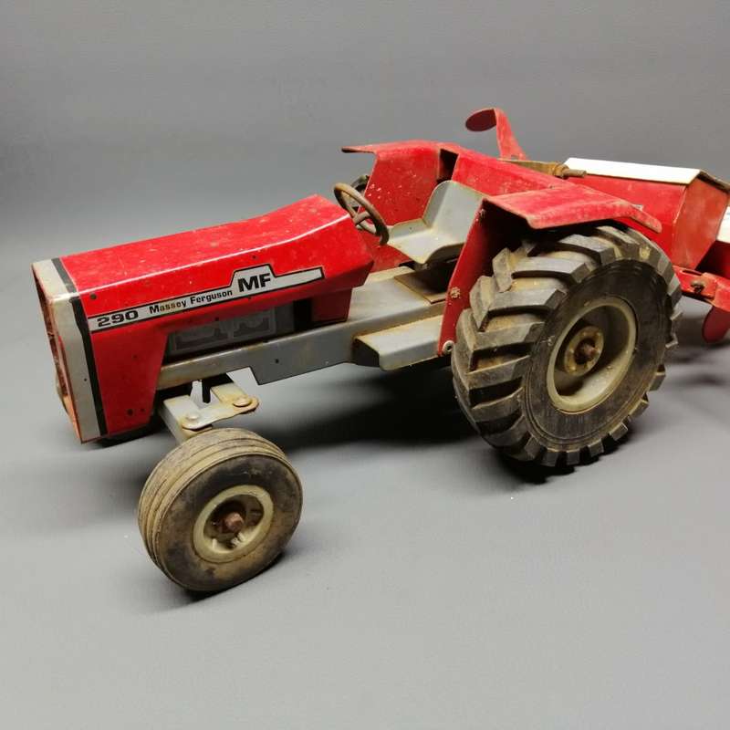 LARGE Original Vintage Massey Ferguson 290 Tractor and Plow!!!