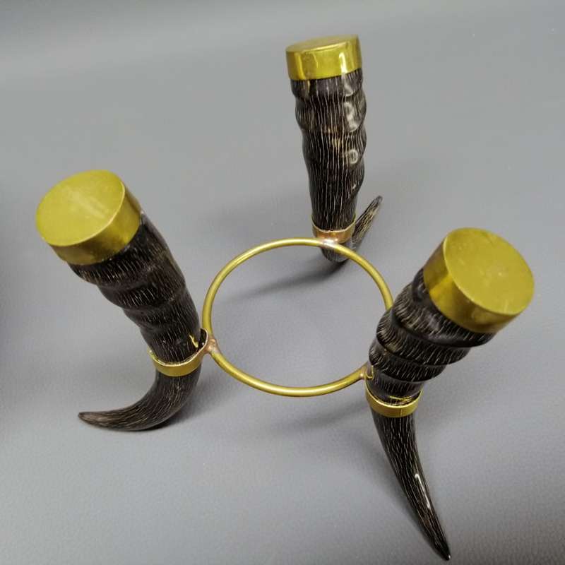 Original Scrimshaw Big Five Ostrich Egg On Brass Finished Horns!!!