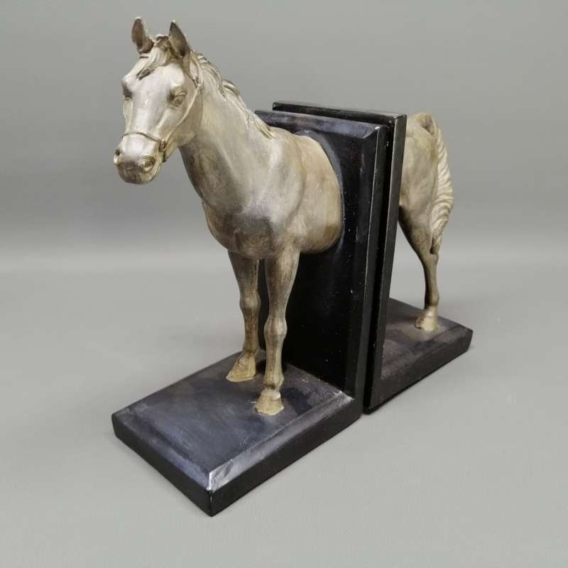 Original Equestrian Themed Highly Detailed Applied Bronze Book Ends!!!