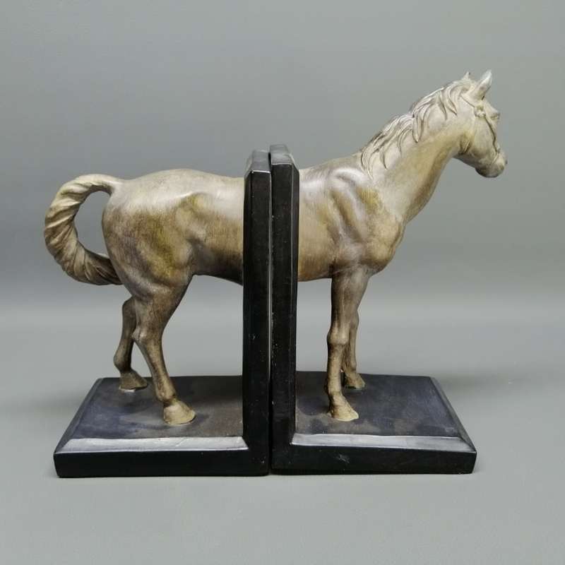 Original Equestrian Themed Highly Detailed Applied Bronze Book Ends!!!