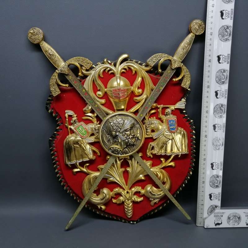 Large Decorative Vintage Spanish Shield and Sword Display!!!