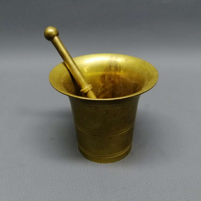Small Vintage Cast Brass Mortar and Pestle Combo!!!