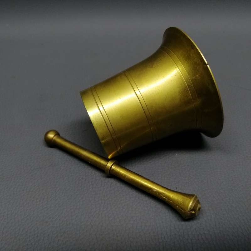 Small Vintage Cast Brass Mortar and Pestle Combo!!!