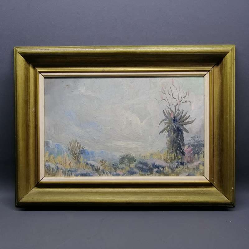 Original Framed Oil on Board J Labuschagne 1965 Landscape!!! 360 x 500
