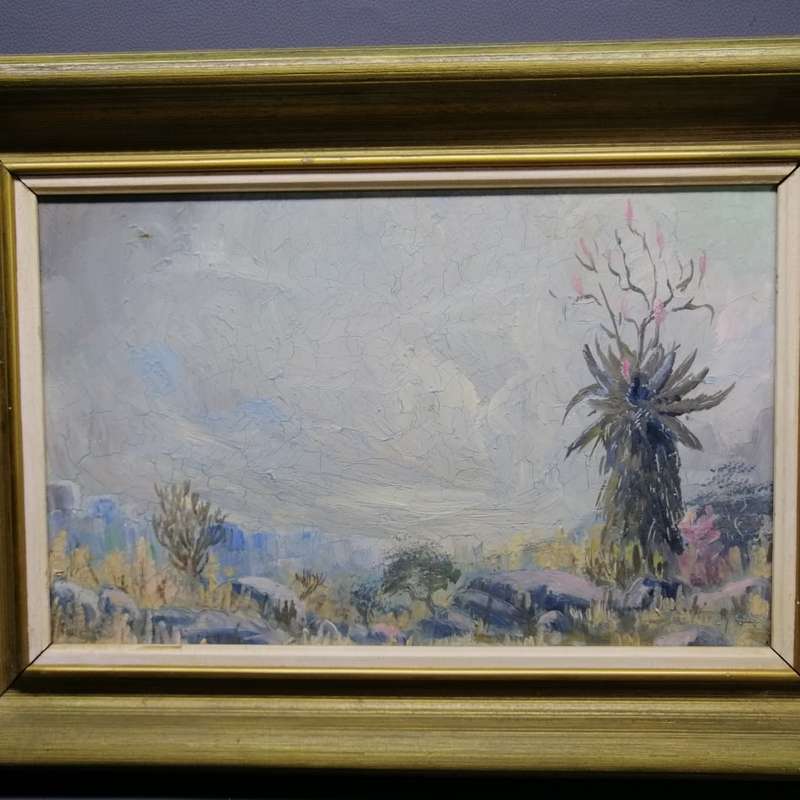 Original Framed Oil on Board J Labuschagne 1965 Landscape!!! 360 x 500