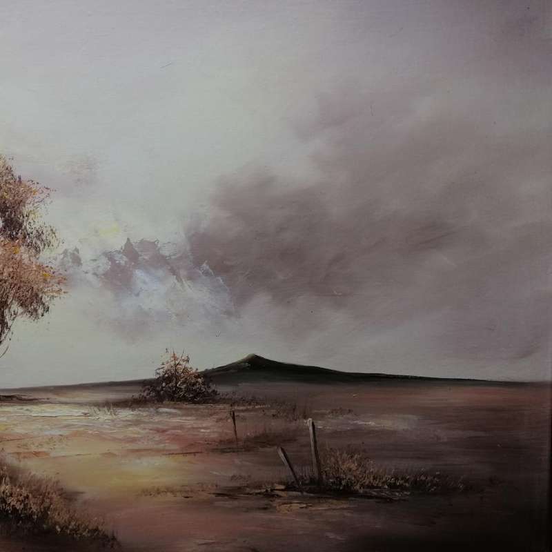 MASSIVE Original Framed Oil on Board Desert Landscape by G Grant!!! 1000 x 700