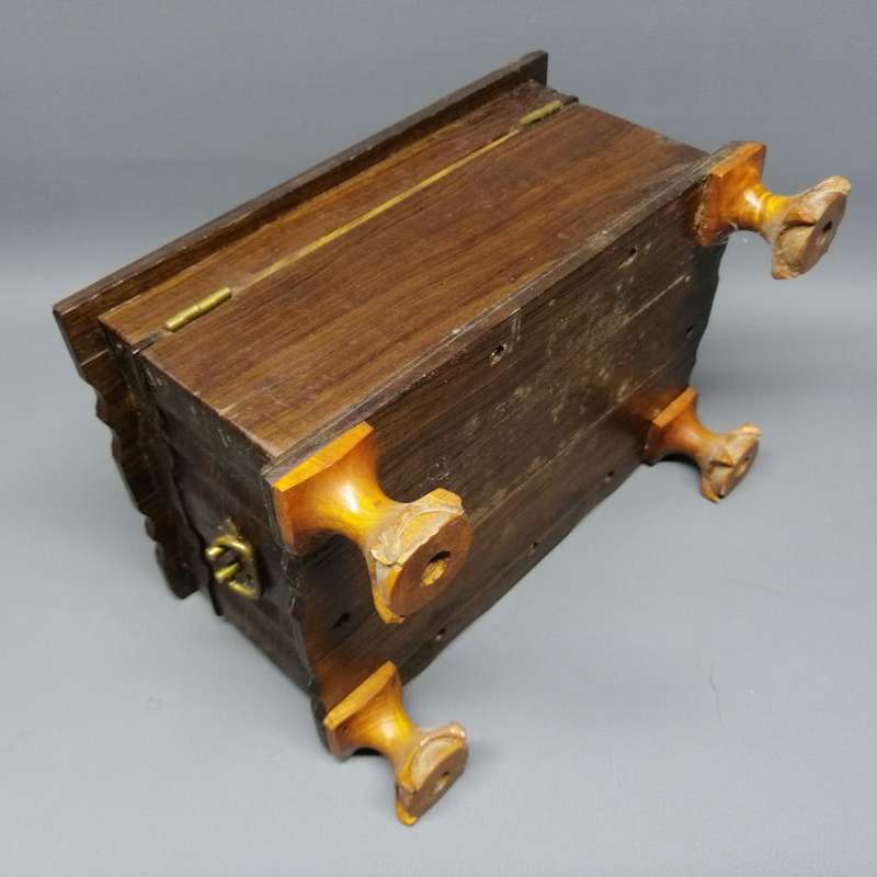 RARE!!!! Original Kiaat Ball and Claw Mini Kist or Keep Sake Box with Brass Handles!!!