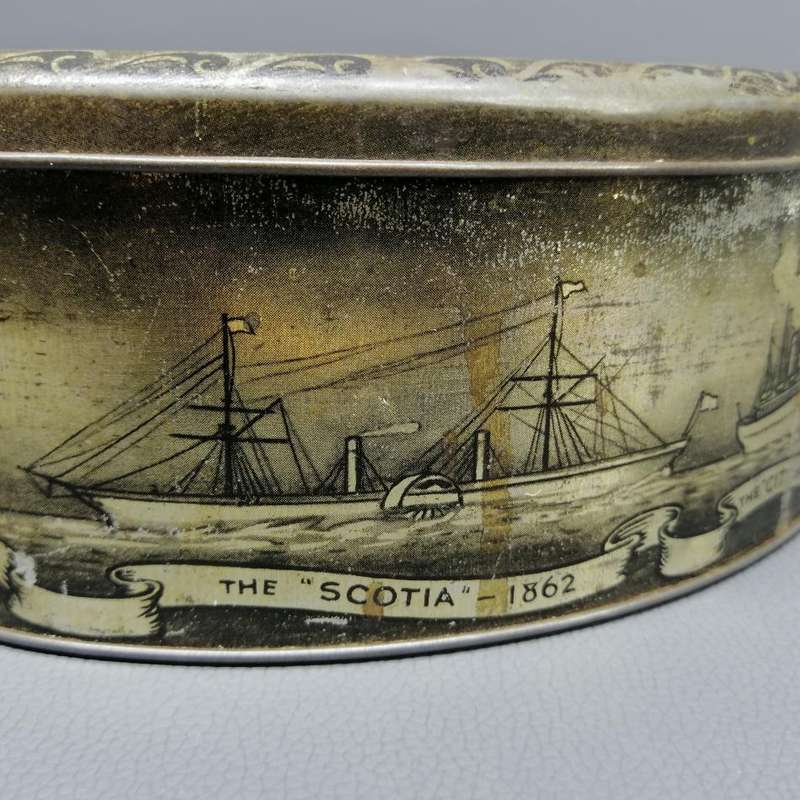 RARE!!!! The Queen Mary Embossed Lithographed Antique Biscuit Tin!!!
