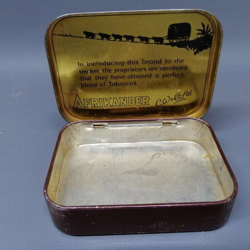 RARE!!!! Original Vintage Lithographed Afrikander Smoking Mixture Tin!!!