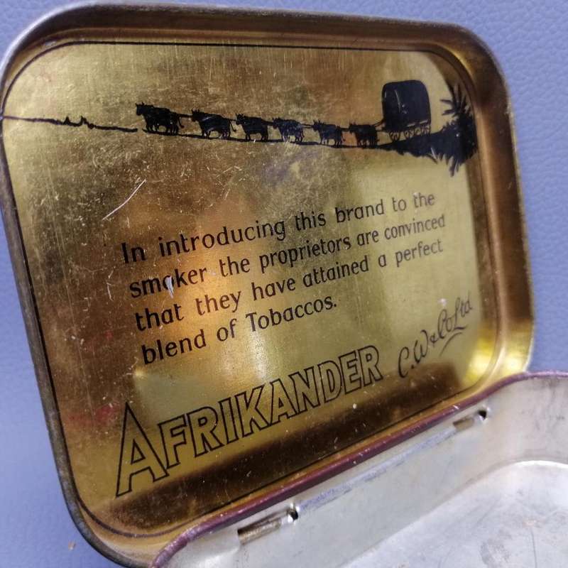 RARE!!!! Original Vintage Lithographed Afrikander Smoking Mixture Tin!!!