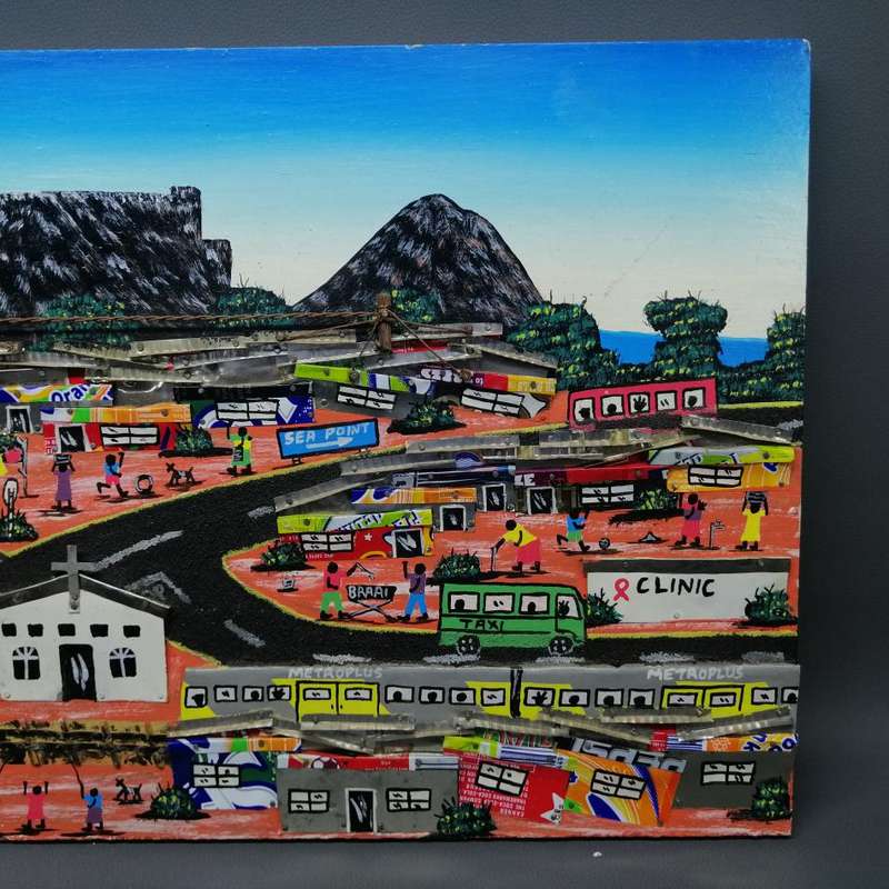Original Mixed Media On Board Fifa 2010 Cape Town Soccer Artwork by G Gavaza!!!
