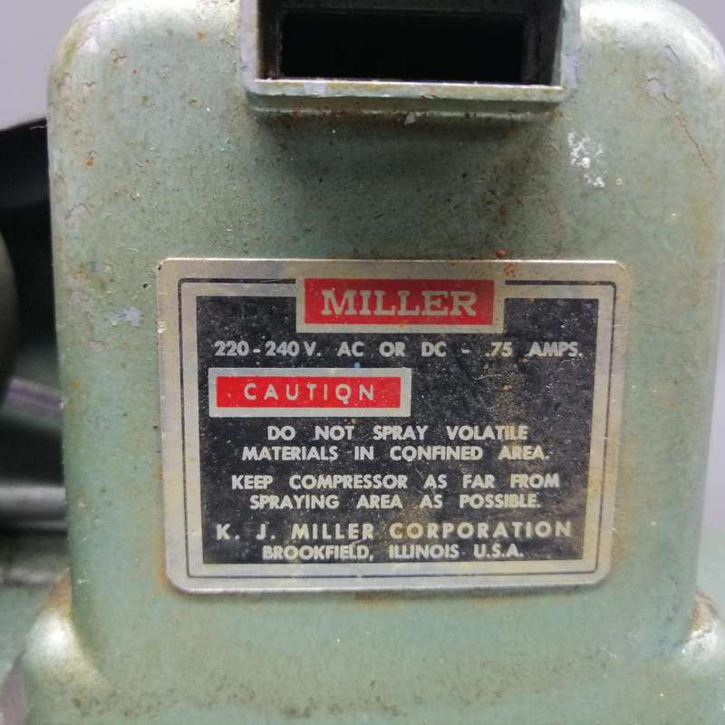 RARE!!! Original Vintage Cast Metal Miller Belt Driven Mini Air Compressor!!! Working!!!