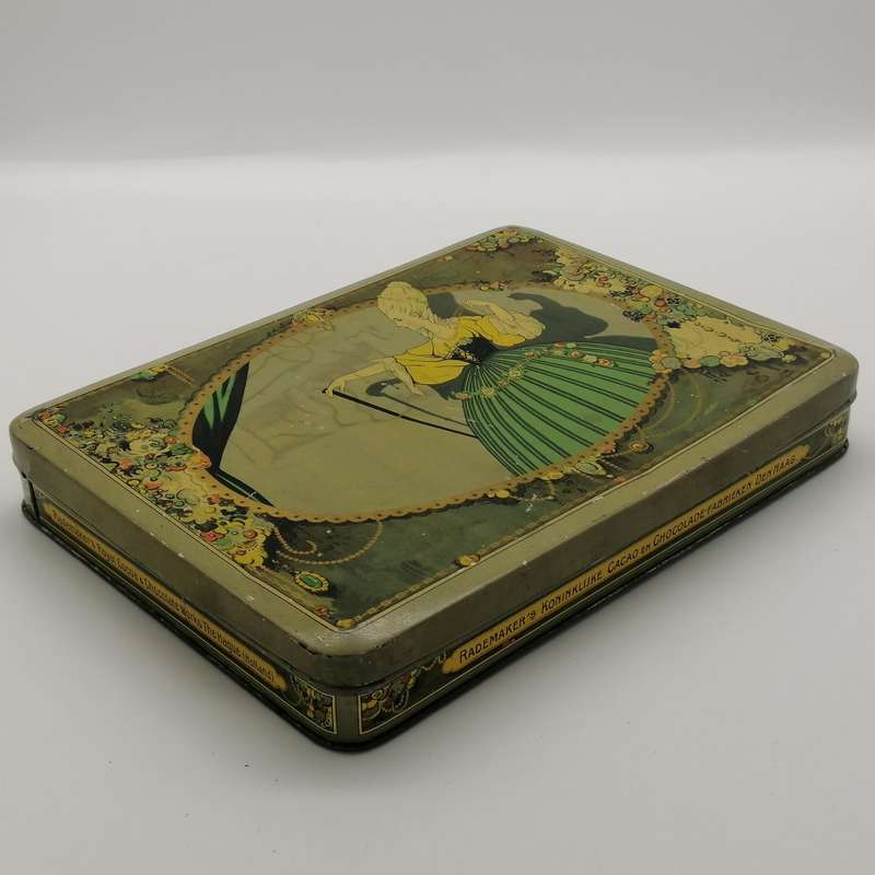 RARE!!! 1940's Dutch Rademaker's Lithographed Chocolate Tin Container!!!