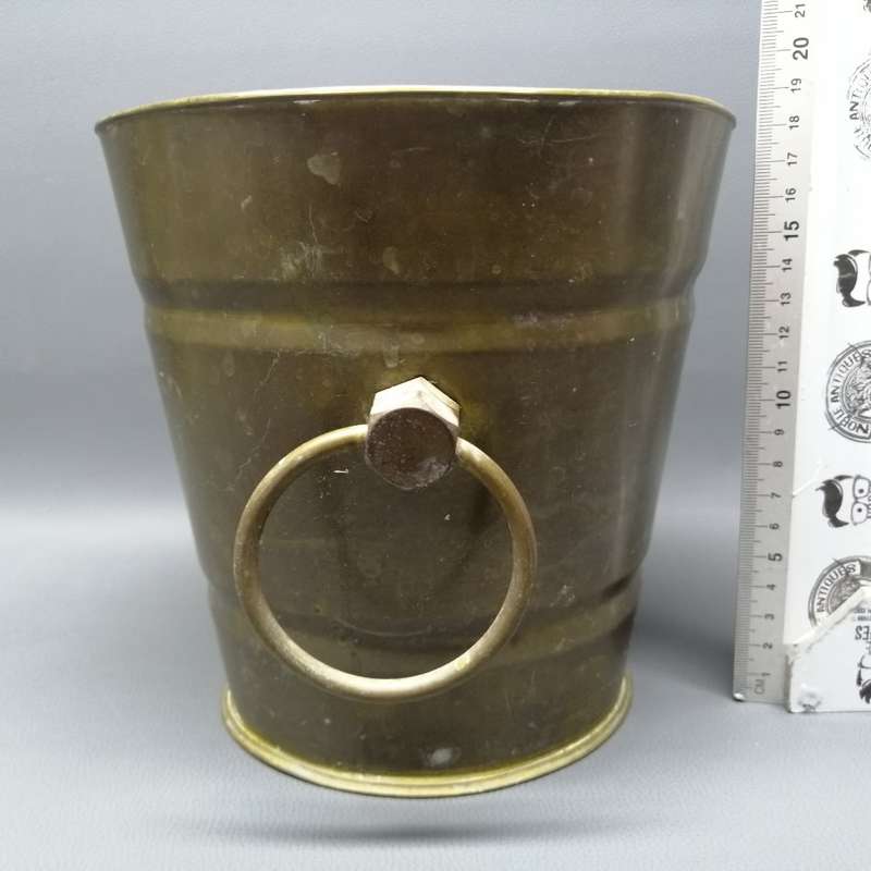 Vintage Marked Solid Brass Ice Bucket!!!
