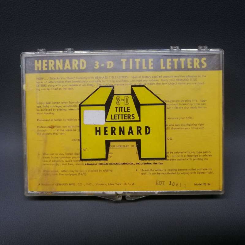 Original Boxed Vintage Hernard 3D Title Lettering Set!!!