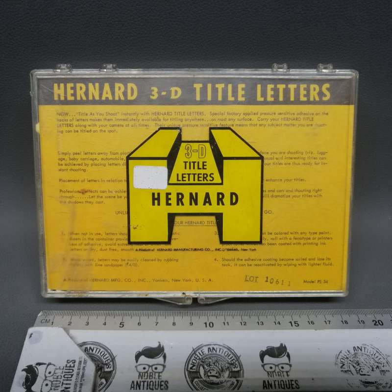 Original Boxed Vintage Hernard 3D Title Lettering Set!!!