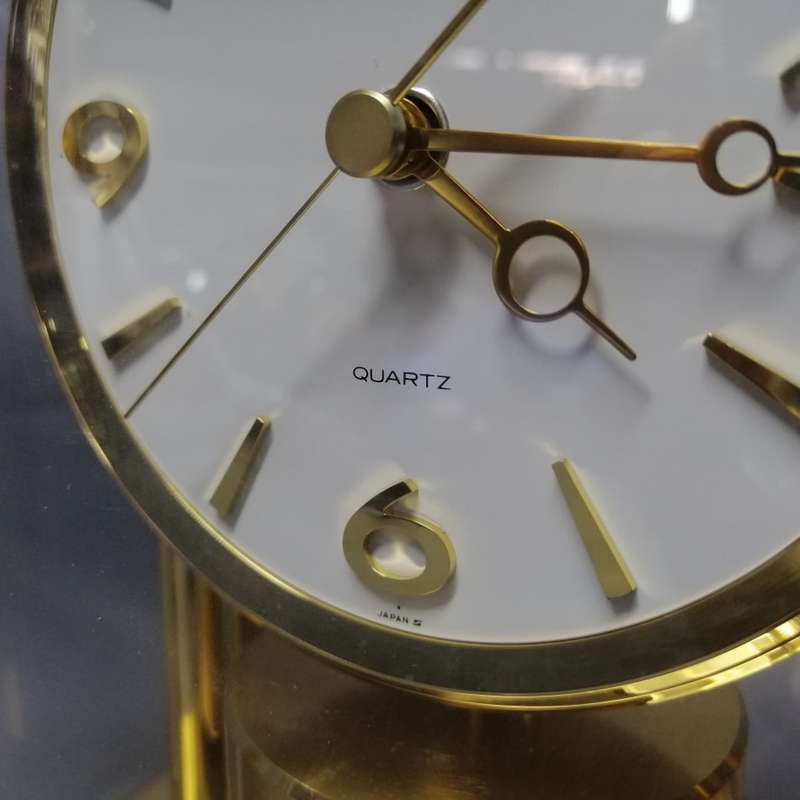 Fantastic!!! Large Original Seiko Japan Brass and Glass Mantle Clock!!! Working!!!