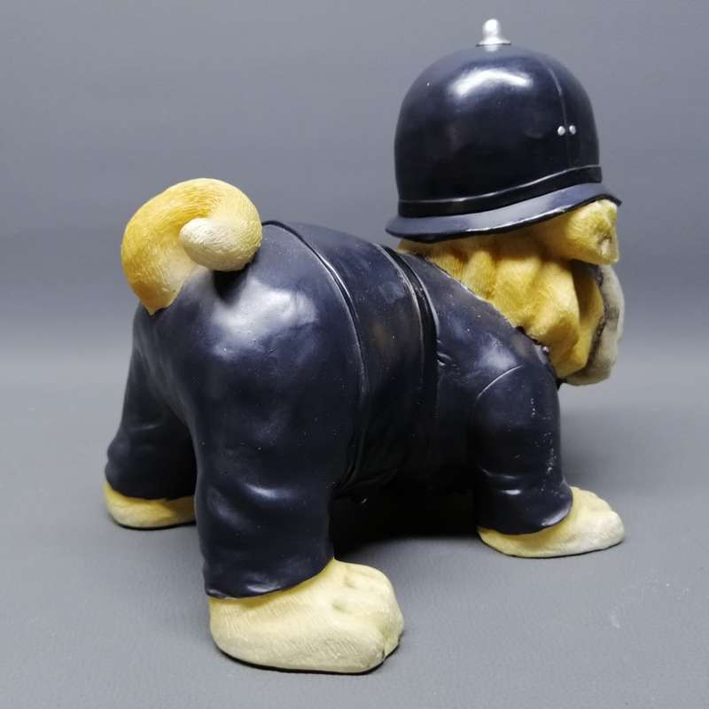 Original English Bulldog Police Dog Statue!!!