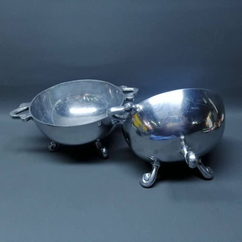 Two Large Cast Metal Carrol Boyes Styled Footed Serving Bowls!!! Bid Per Bowl!!!