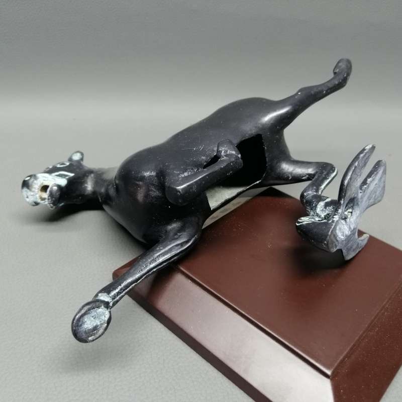 Fantastic!!! Original Oriental Cast Bronze Equestrian Boxed Statue!!!