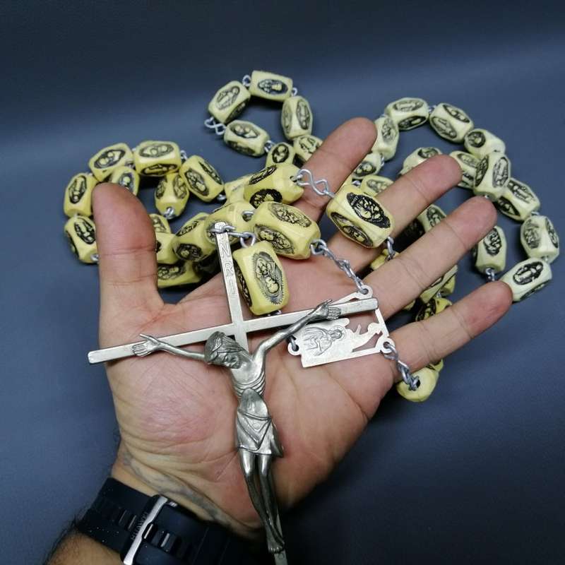 Large Wall Hanging Handcrafted Religious Rosary !!!