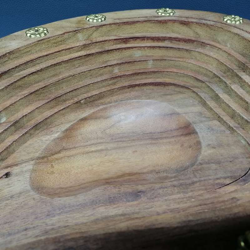 FANTASTIC!!! Handcrafted Footed Wood and Brass Pop Out Fruit Bowl!!!