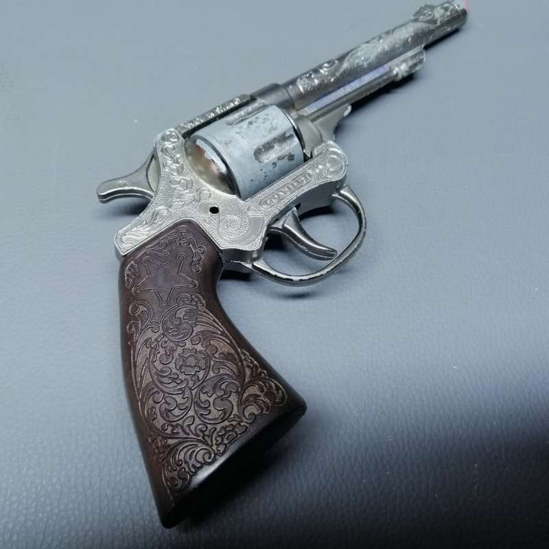 Original Vintage Die Cast Metal Spanish Cap Gun!!! Working!!!