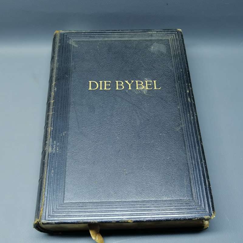 LARGE Original Leather Covered 1953 Afrikaans Family Bible!!!