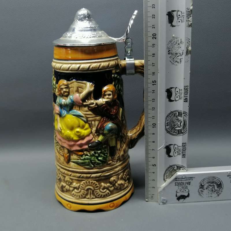 LARGE German Musical Porcelain Beer Stein!!! Working!!!