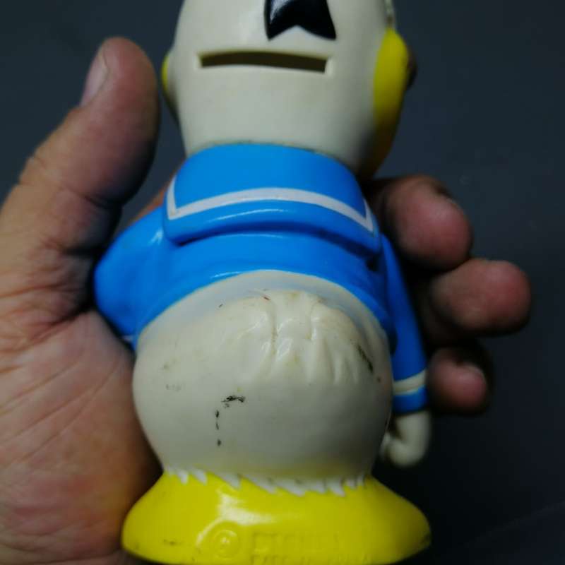 Highly Collectible Vintage Rubber Disney Donald Dick Savings Bank!!!