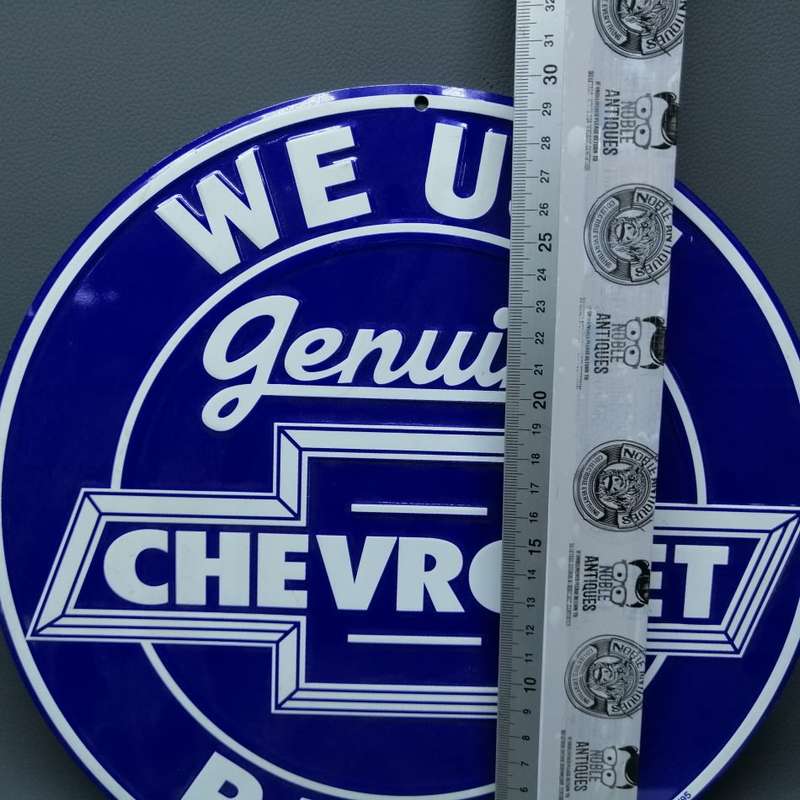 Original Pressed Metal Licensed Chevrolet Parts Sign!!! 300mm x 300mm